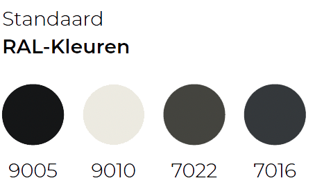 PLIO standaard ral kleuren